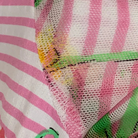 IBKUL Womens Top Large 1/4 Zip UPF Long Sleeve Pink Floral Mesh Golf Pickleball - Picture 13 of 14